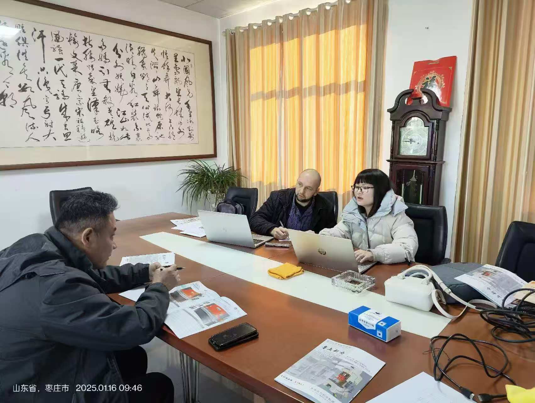 Polish customers visited us and signed a contract Press Brake Machine WC67Y-80T2500